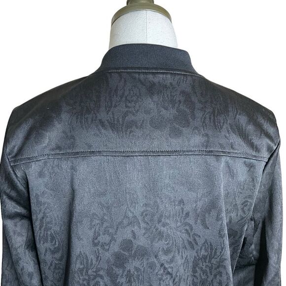 Laundry By Shelli Segal Woman's Short Jacket Size M Black Brocade Zip Front - Picture 8 of 14